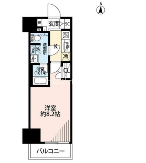 墨田区緑のマンションの間取り