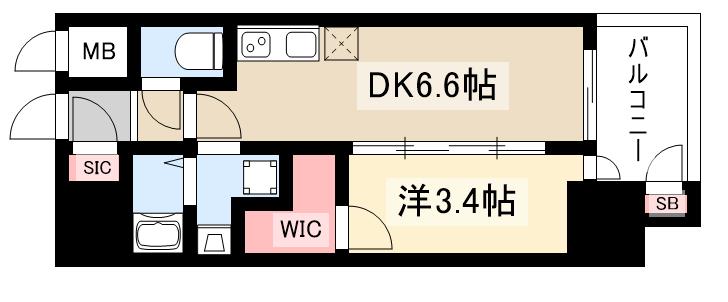 エステムコート名古屋新栄IVネストの間取り