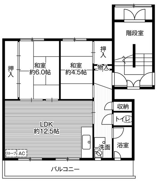 ビレッジハウス新東町3号棟の間取り