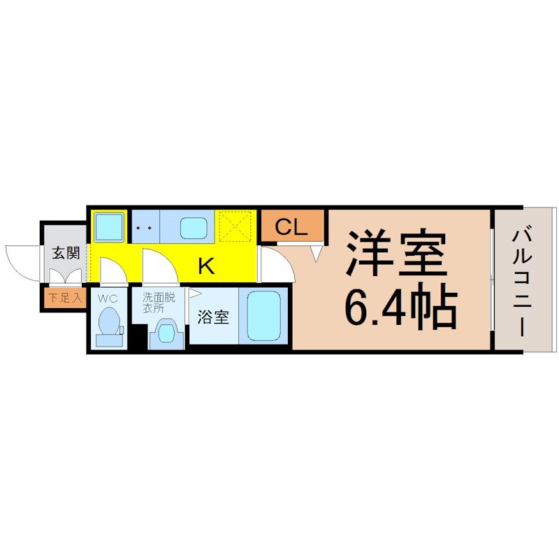 名古屋市中区栄のマンションの間取り