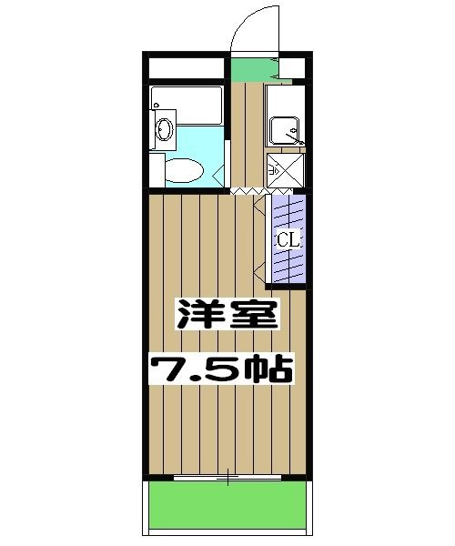 京都市右京区嵯峨天龍寺若宮町のマンションの間取り