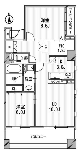 千代田区神田小川町のマンションの間取り