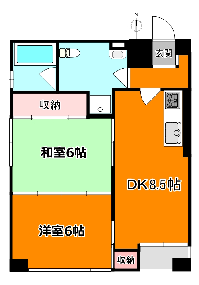 マンションさもと2の間取り