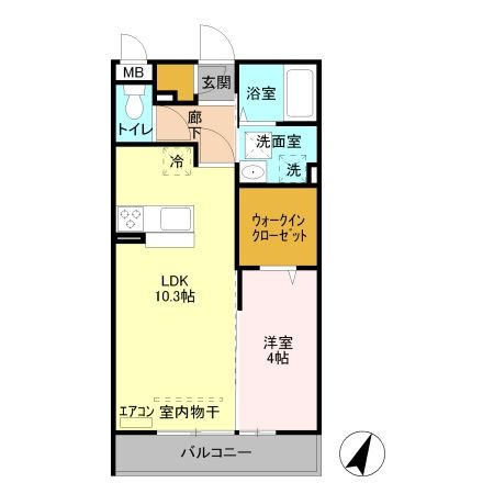 さいたま市大宮区堀の内町のアパートの間取り