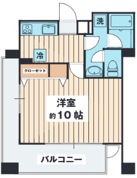 千代田区内神田のマンションの間取り