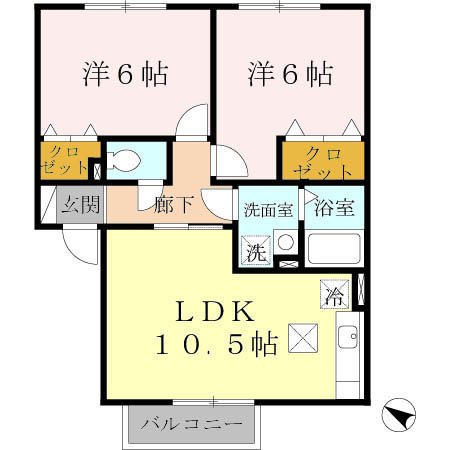 【守山市水保町のアパートの間取り】