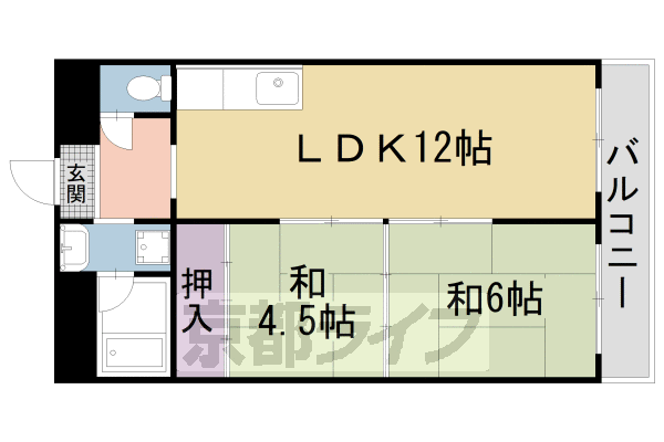 シャトー高野の間取り