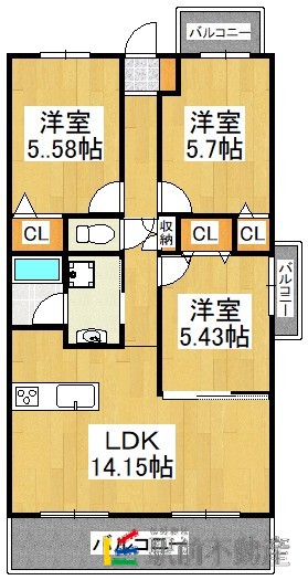 プリマヴェーラ一條の間取り