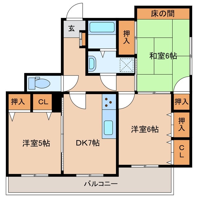 Ｎ麻里布の間取り