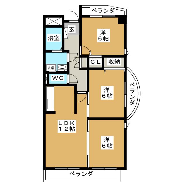 バンブー竹谷の間取り