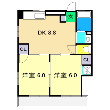 エクセルハウス三園の間取り