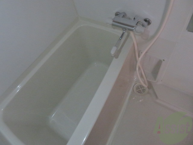 バス・シャワールーム　バスルームは狭すぎず、シャワーも浴びやすそうです。