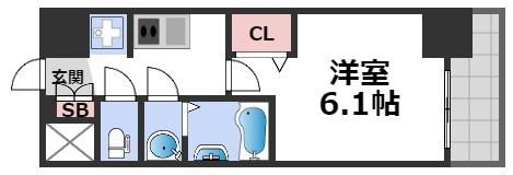 プレサンス南堀江ザ・センスの間取り