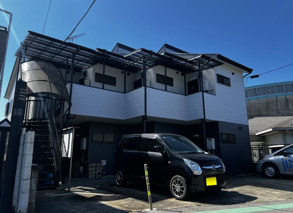 建物外観　外壁工事完了