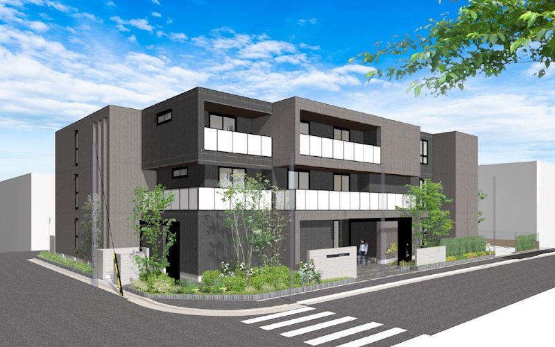 建物外観　建築中（完成予想図）のため実際の施工・現況を優先とします