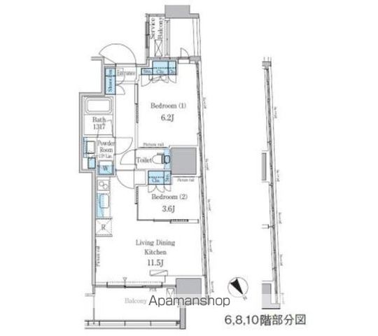 パークアクシス横濱関内SQUAREの間取り写真