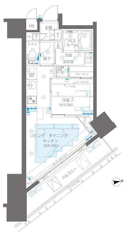 ZOOM新宿御苑前の間取り写真