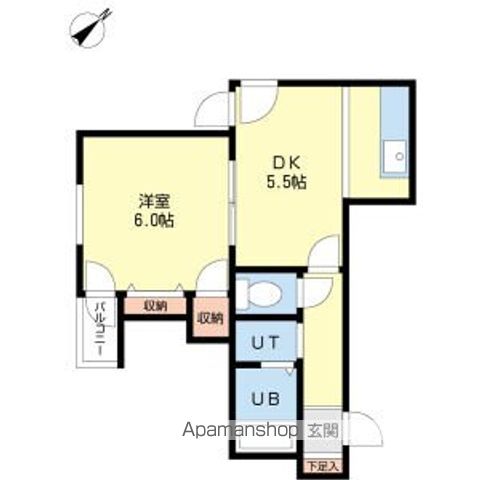 地下鉄東西線 琴似駅 徒歩6分 4階建 築37年の間取り写真