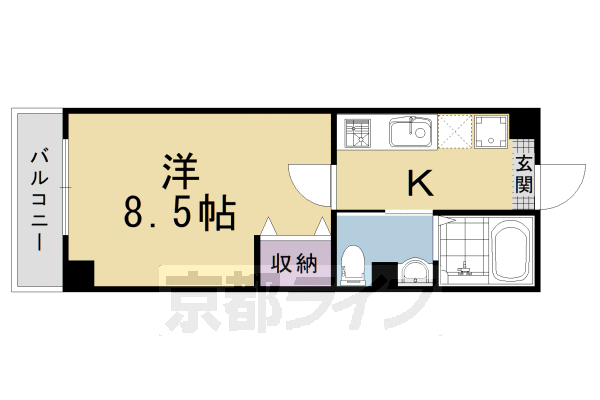 阪急京都線 西院駅 徒歩12分 5階建 築15年の間取り写真