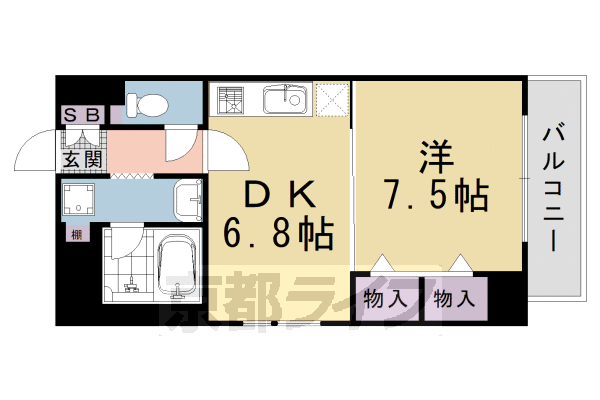 ライオンズマンション四条西洞院の間取り写真