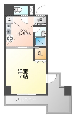 地下鉄御堂筋線 江坂駅 徒歩6分 8階建 築21年の間取り写真