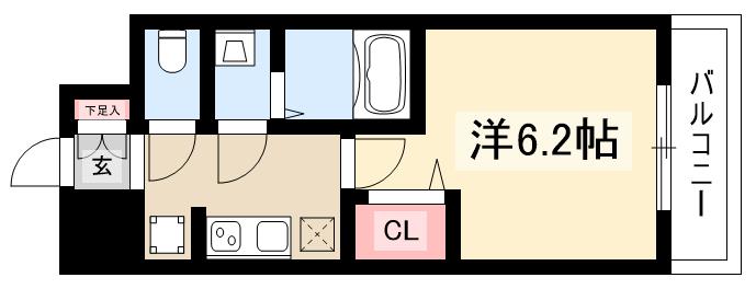 ディアレイシャス名古屋太閤通IIの間取り写真