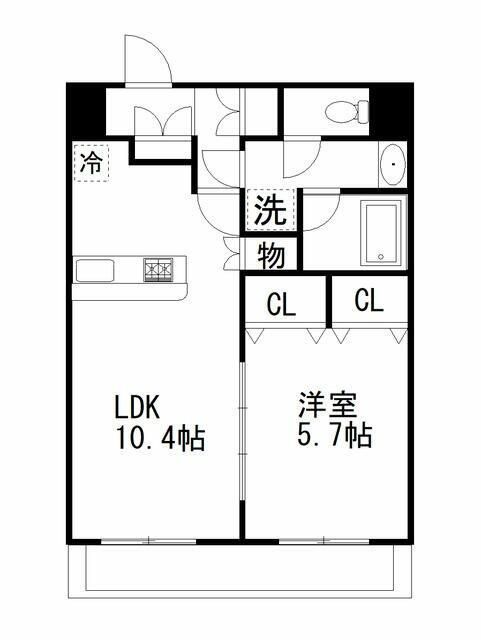 西武有楽町線 練馬駅 徒歩15分 6階建 築21年の間取り写真