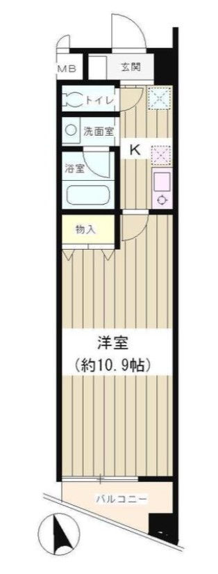 都営大江戸線 落合南長崎駅 徒歩7分 3階建 築25年の間取り写真