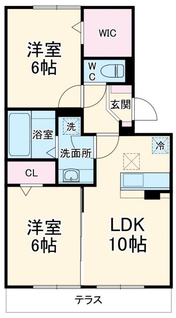 ロイジェントパークス草加手代 Cの間取り写真