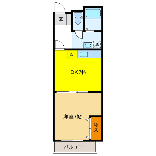 岐阜市長森本町のアパートの間取り