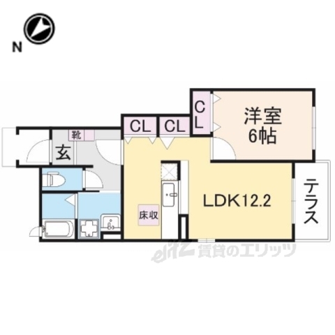 【大和高田市中今里町のアパートの間取り】