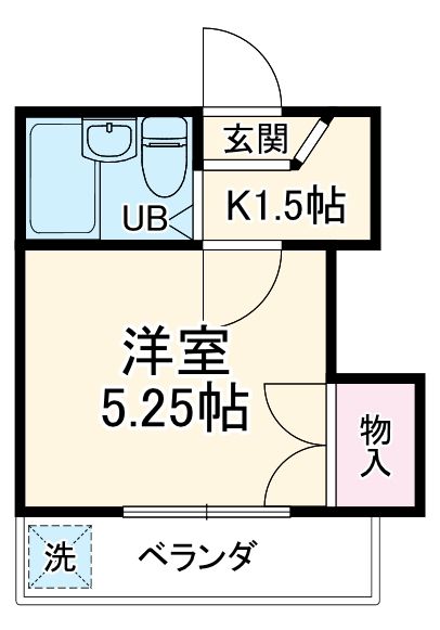 名古屋市昭和区山花町のアパートの間取り