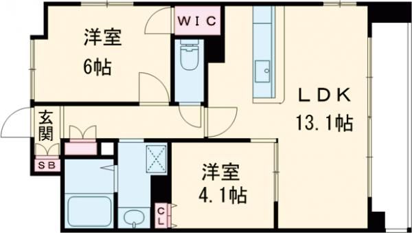 堺市堺区宿院町東のマンションの間取り