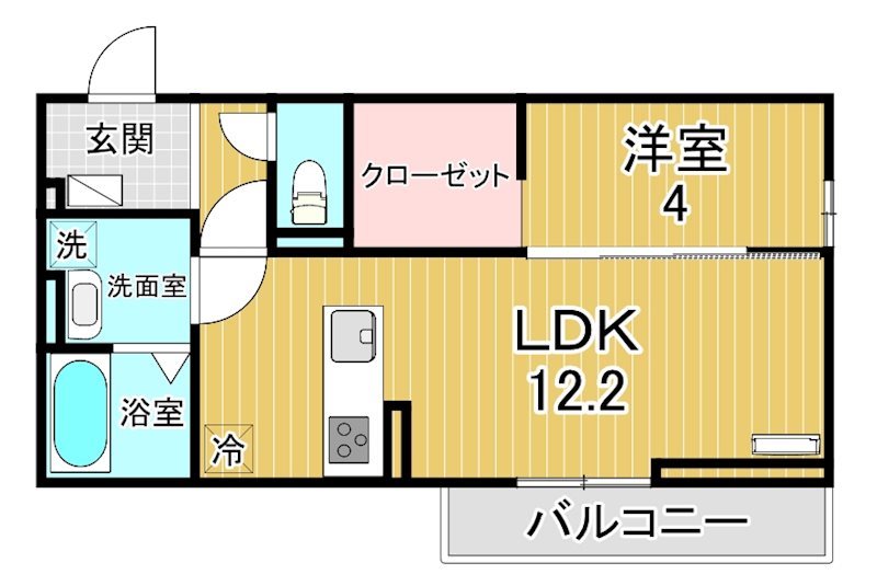 メゾンクレール瀬田北の間取り