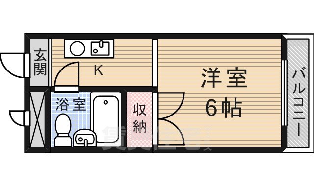 【京都市伏見区深草泓ノ壺町のマンションの間取り】