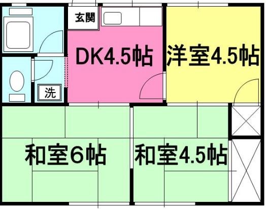 足柄上郡開成町吉田島のアパートの間取り