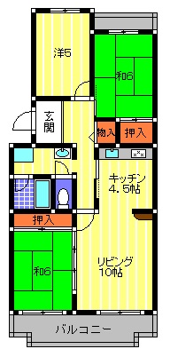 エルメゾン学園南　2号棟の間取り