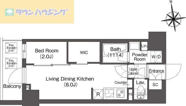 東京都江戸川区西葛西７（マンション）の賃貸物件の間取り