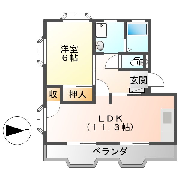 メゾン片桐の間取り