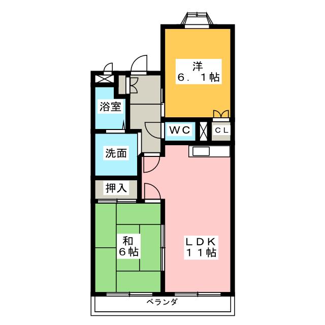 サンフラワーハイツＣの間取り