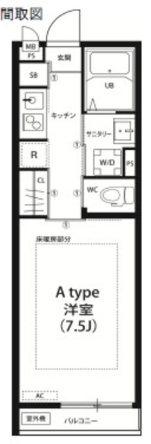 川崎市幸区古市場のマンションの間取り