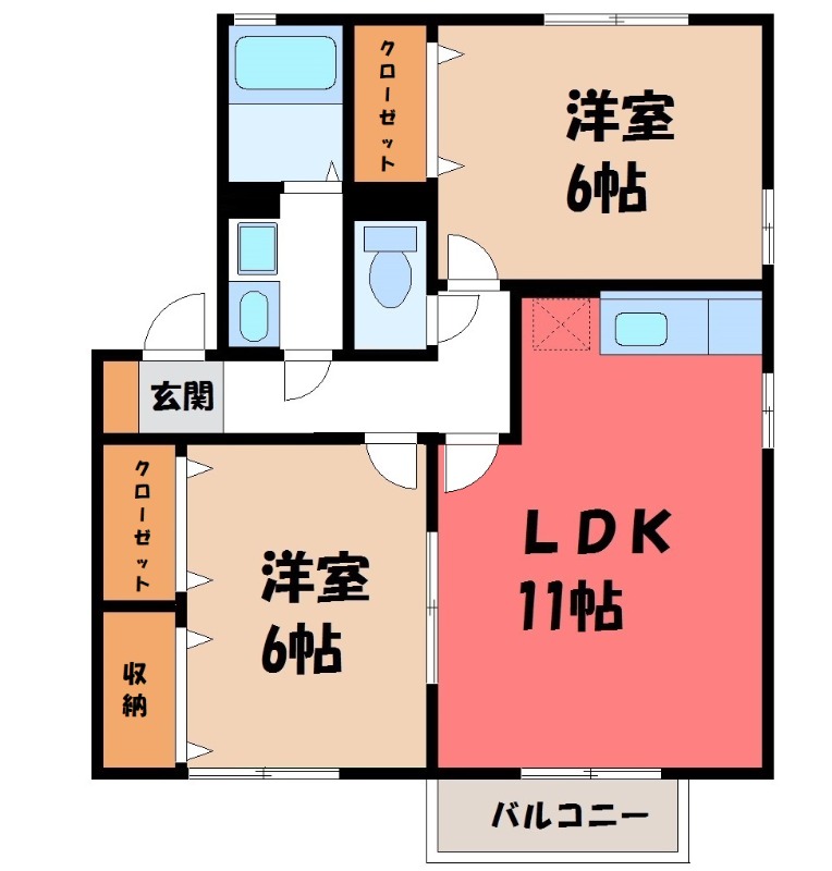 ベルサード Aの間取り