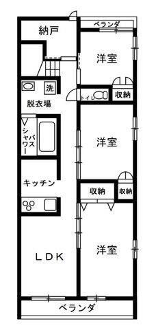 三鷹市牟礼のアパートの間取り