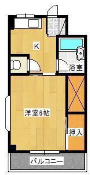 安芸郡府中町鶴江のアパートの間取り