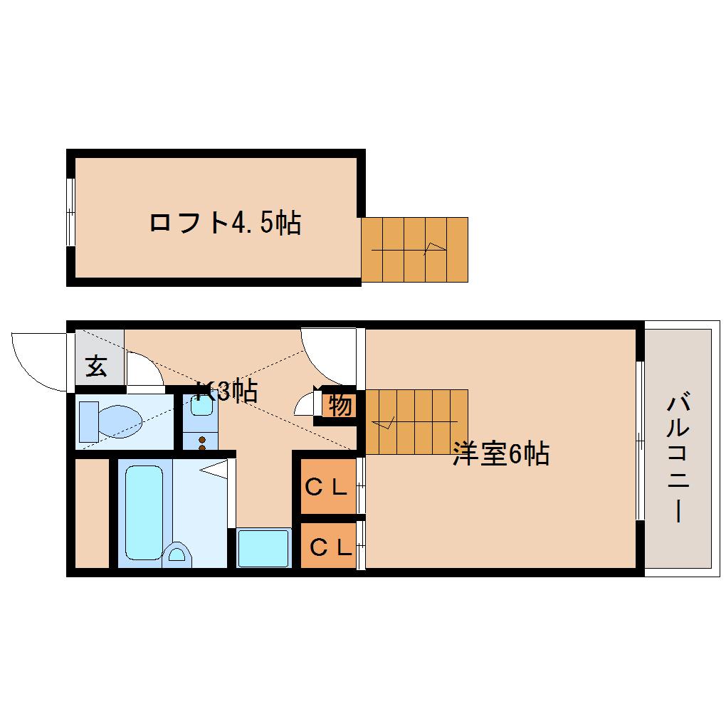 相楽郡精華町光台のマンションの間取り