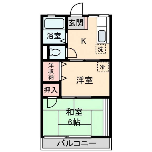 シティハイム　にしまちハイツの間取り