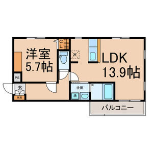 江南市赤童子町南山のマンションの間取り