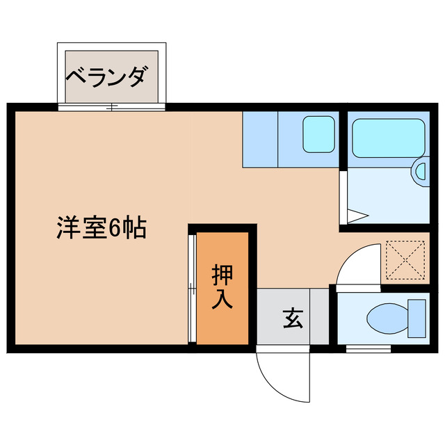 都城市立野町のアパートの間取り