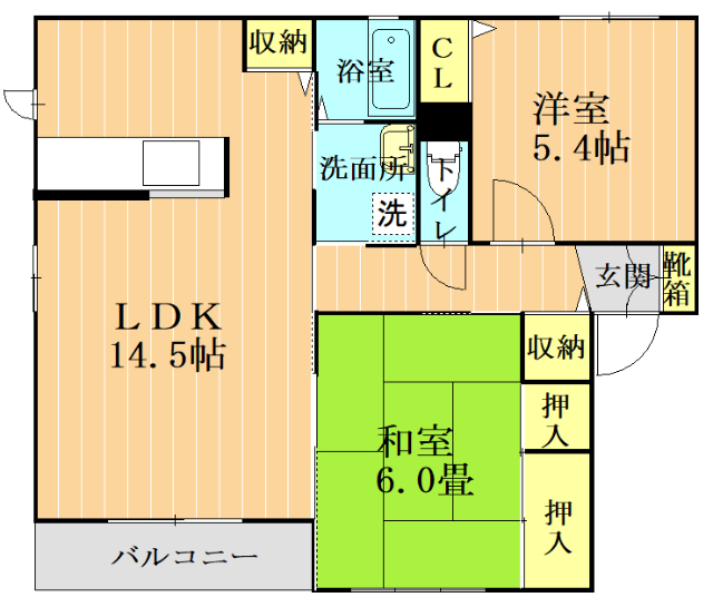 レジデンス健軍の間取り