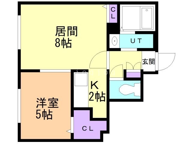 札幌市中央区北三条東のマンションの間取り